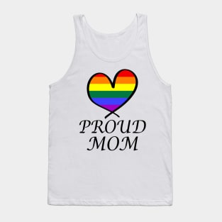 Proud Mom LGBT Gay Pride Month Rainbow Flag Tank Top